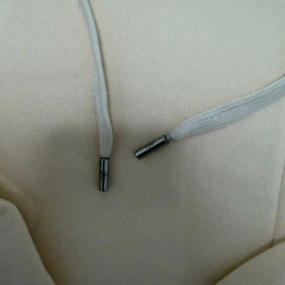 ALO Yoga Full Zip Hoodie And Sweatpant Set Oat Milk Size S